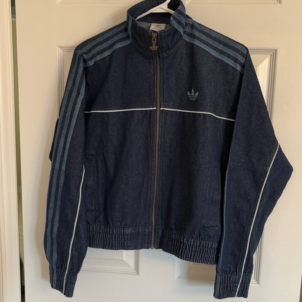 adidas Navy Blue Jacket with White Accents